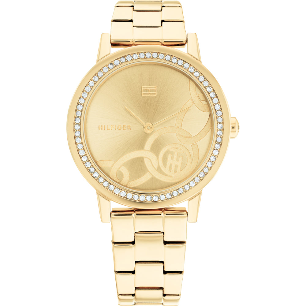 Ladies Rolled Gold Bracelet Cubic Zirconia Bezel Maya Tommy