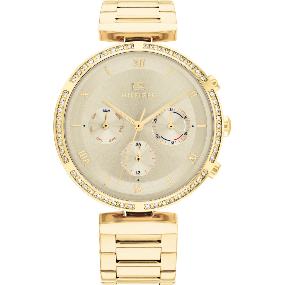 Ladies Rolled Gold Bracelet Champagne Dial Luna Tommy