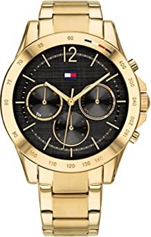Ladies Rolled Gold Bracelet Black Dial Haven Tommy Watch