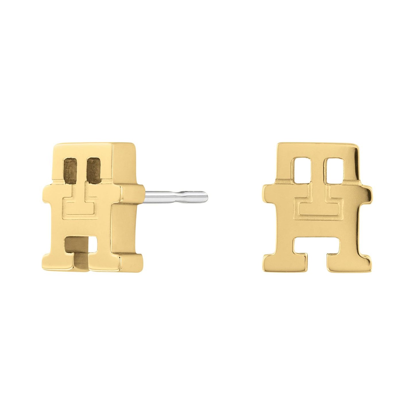 Tommy Hilfiger Logo Gold Plated Stud Earring