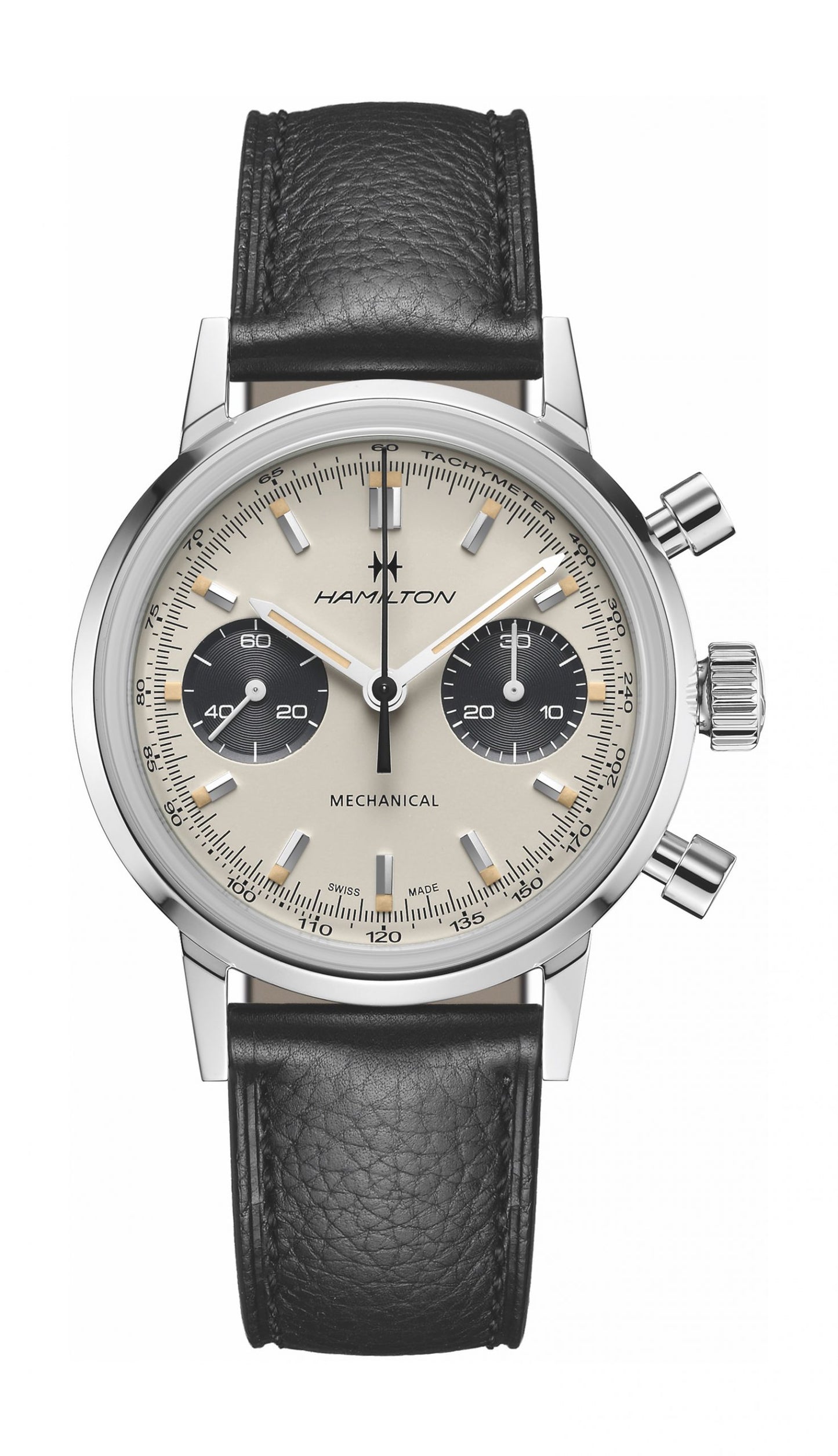Hamilton Gents Intra-Matic Chronograph Leather Strap Watch