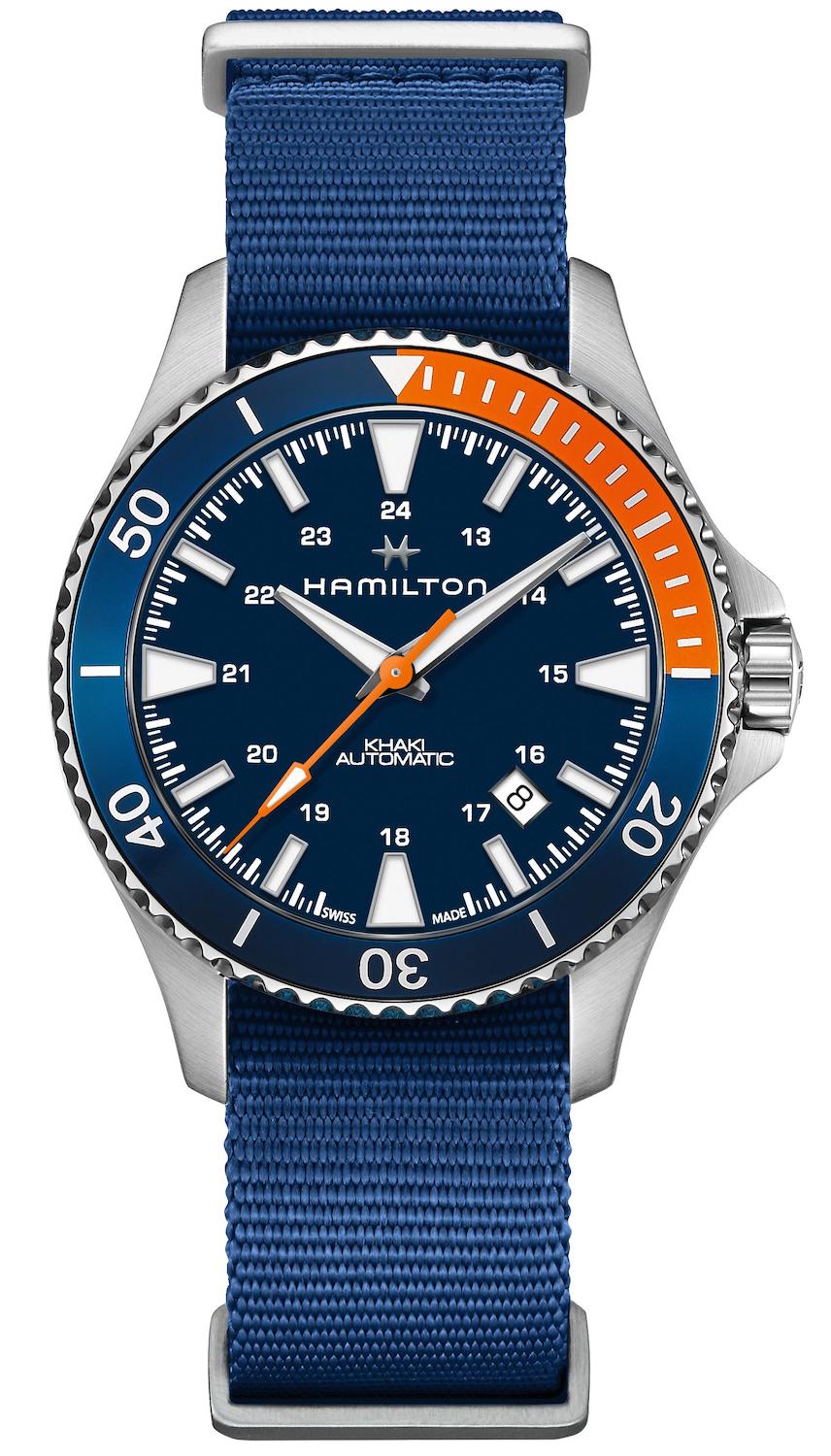 Hamilton Nato Strap Khaki Navy Scuba Automatic Blue Dial
