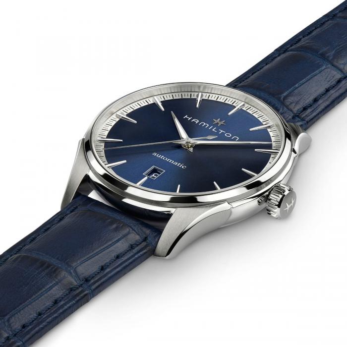 Gents Steel Blue Strap Blue Dial Automatic Jazzmaster Hamilton