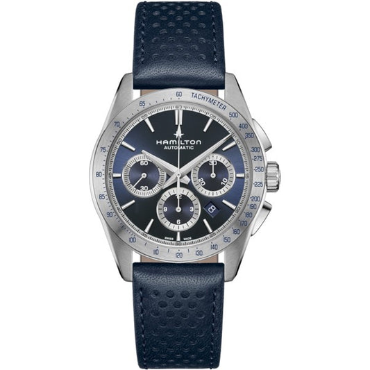 Gents Hamilton Jazzmaster Performer Chronograph Blue Dial