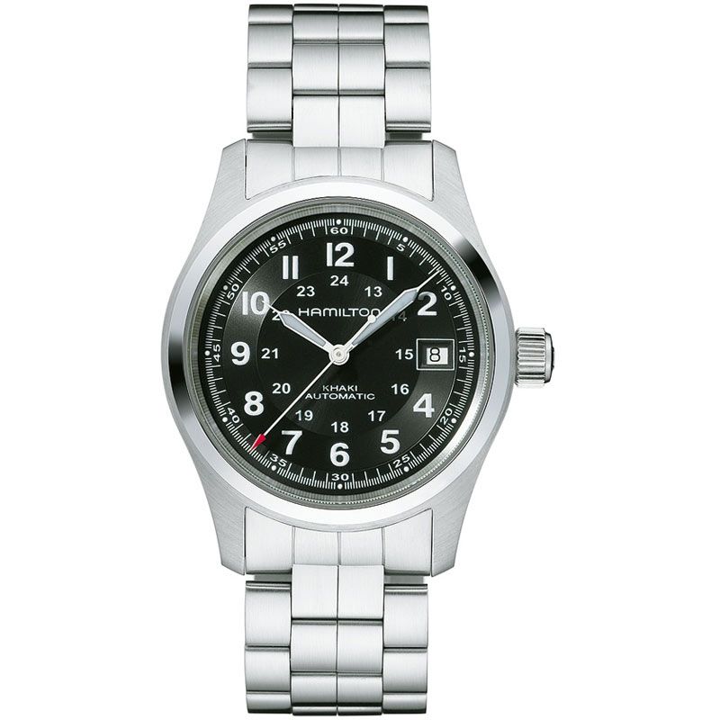 Gents Stainless Steel Khaki Field Automatic Hamilton Watch