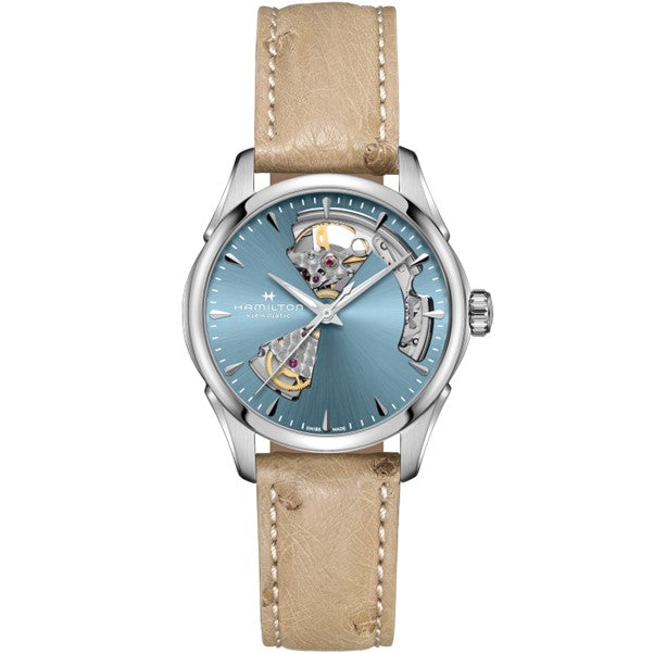 Ladies Stainless Steel Hamilton Open Heart Jazzmaster Auto