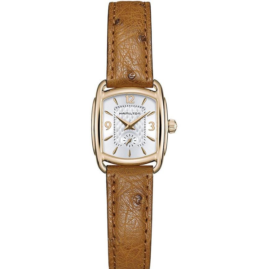 Ladies Rolled Gold Strap Watch Hamilton In Rose