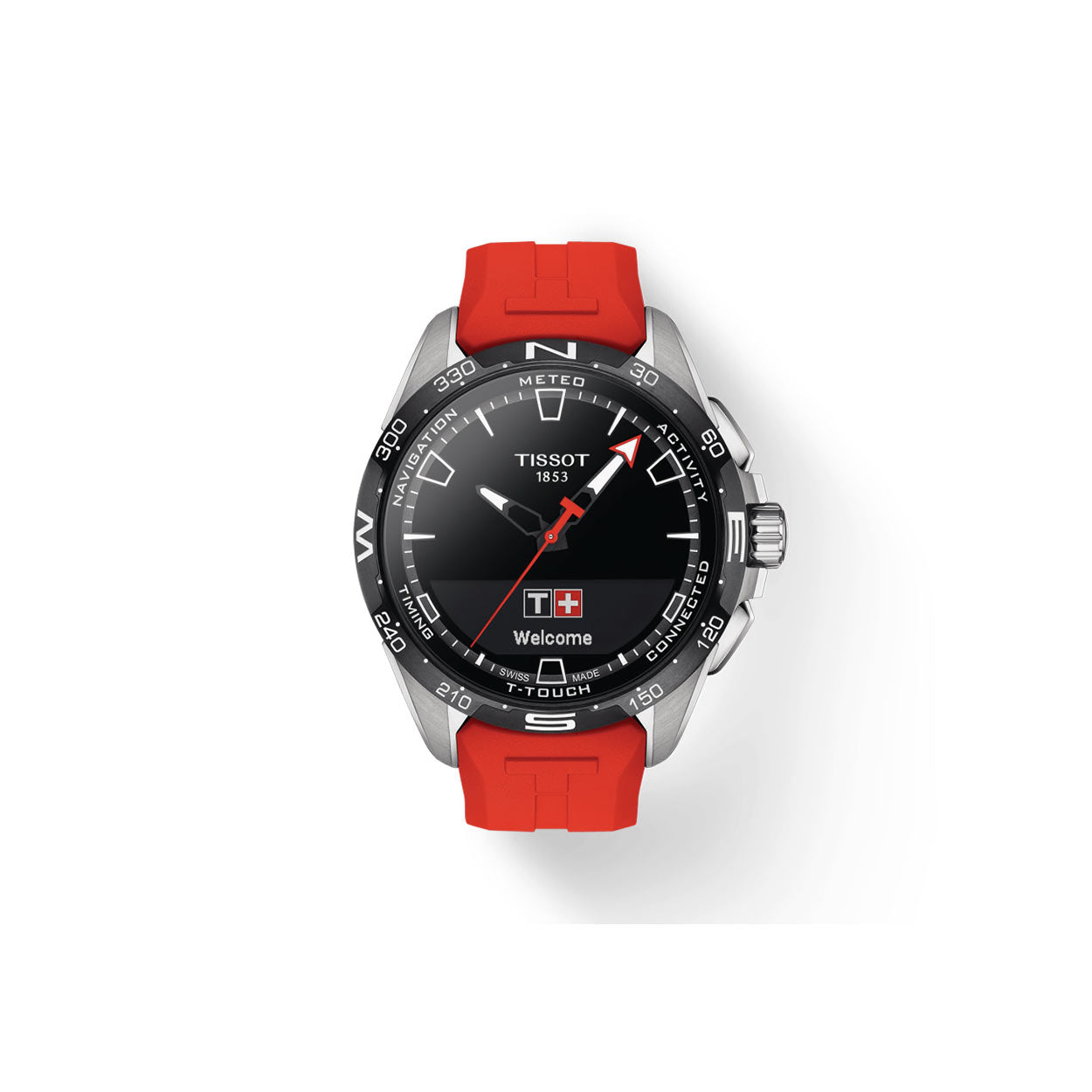 Gents T-Touch Connect Solar Red Strap Tissot Watch