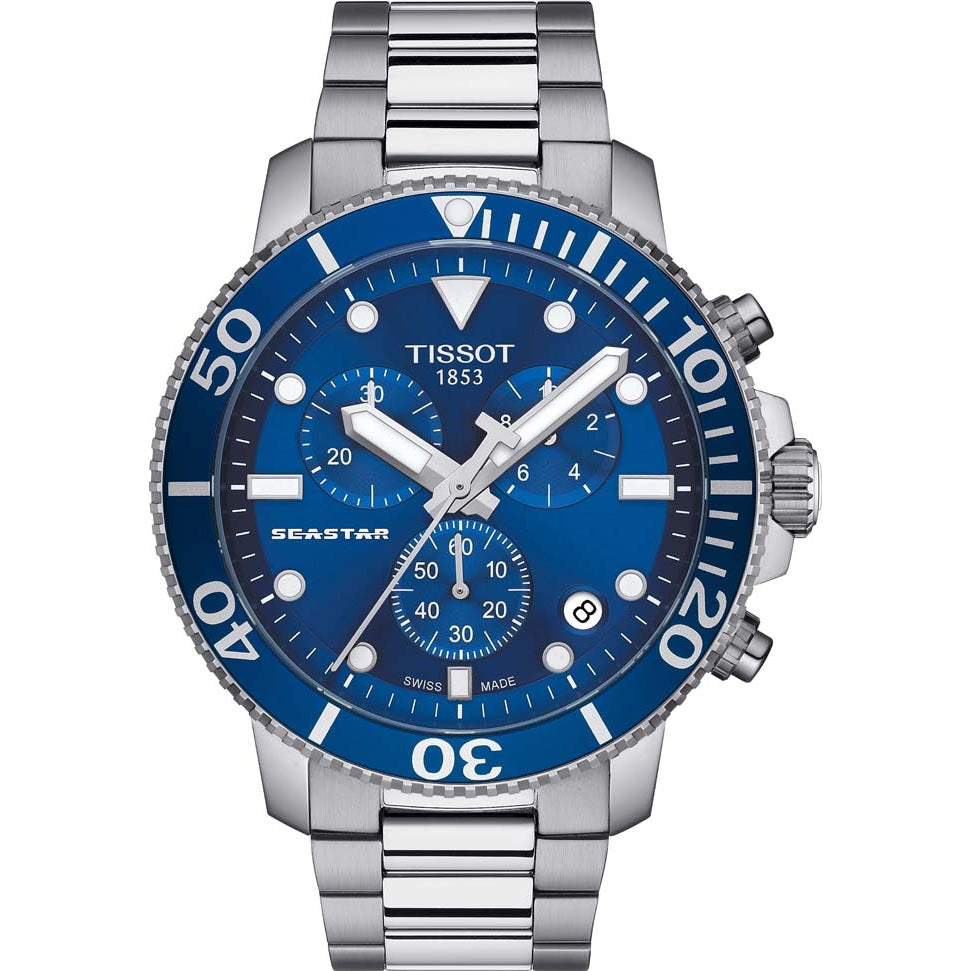 Gents Stainless Steel Bracelet Seastar Tissot Watch