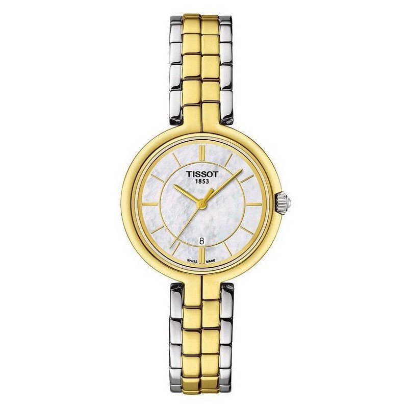 Ladies Two Tone Bracelet Flamingo Tissot Watch