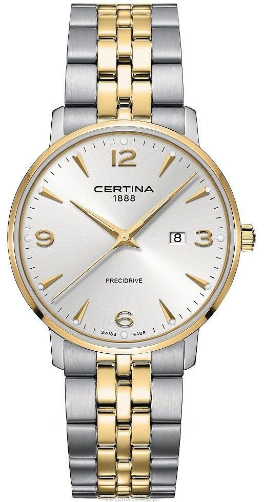 Gents Mixed Bracelet Silver Dial Caimano Certina