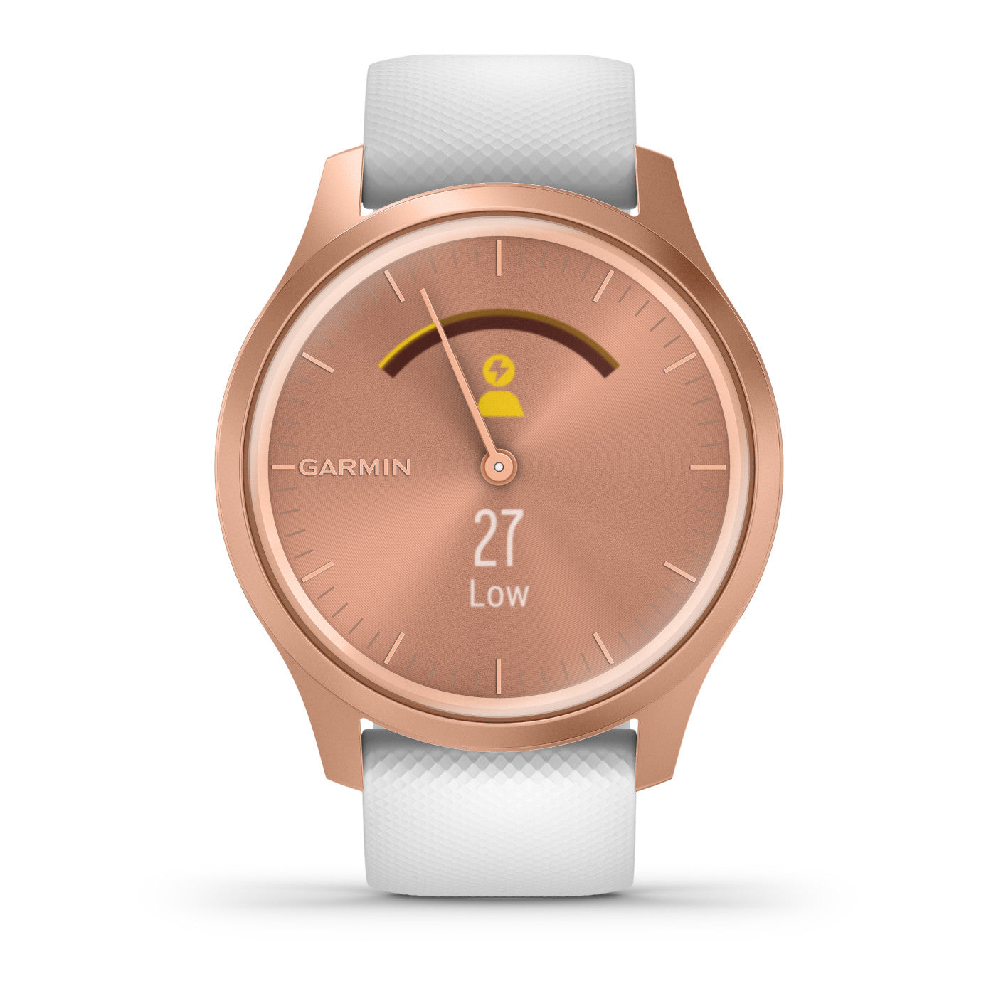 Vivomove Rose Case White Silcone Strap Garmin Watch
