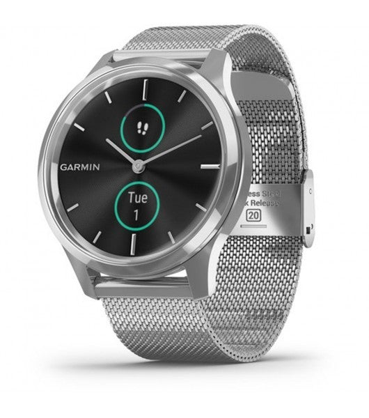 Vivomove Black Stainless Steel Bracelet Garmin Watch
