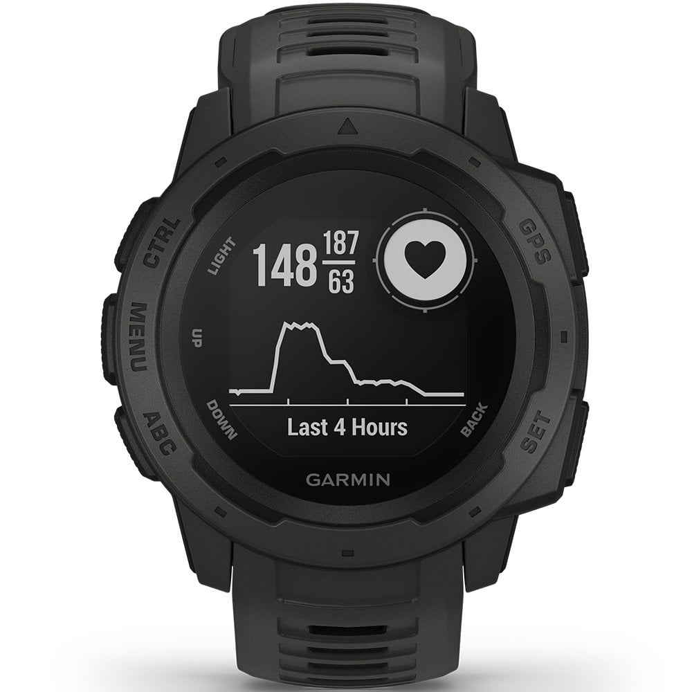 Instinct Black Case With Black Silicone Garmin Watch