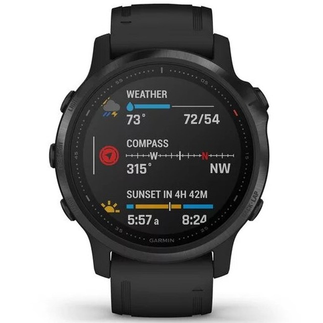 Fenix Spro Black Case With Black Silicone Garmin Watch