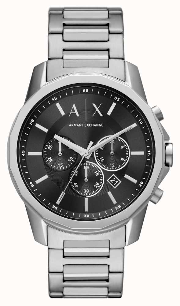 Gents Armani Exchange Stainless Steel Chronograph Black