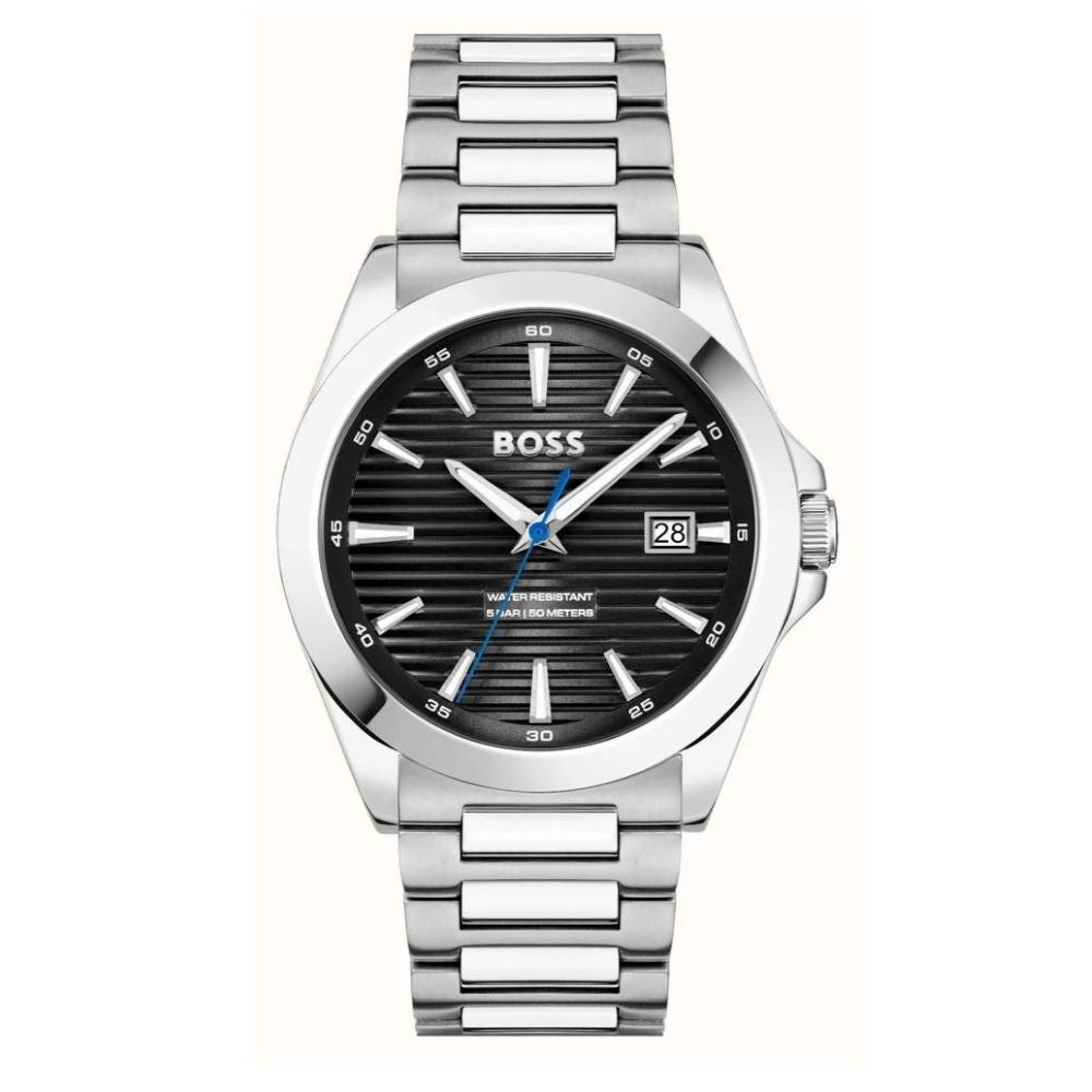 Gents Hugo Boss Strike Black Stripe Dial Watch