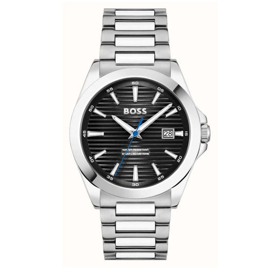 Gents Hugo Boss Strike Black Stripe Dial Watch