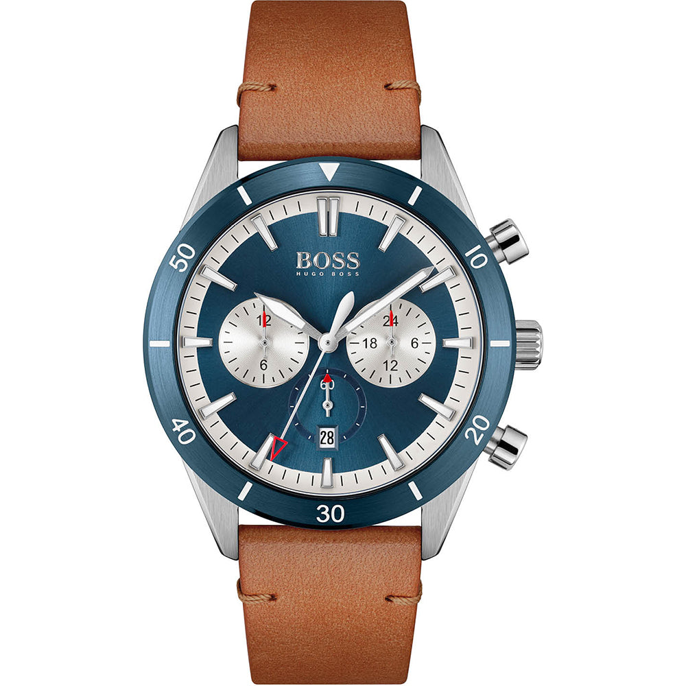 Gents Hugo Boss Santiago Blue Chronograph Watch