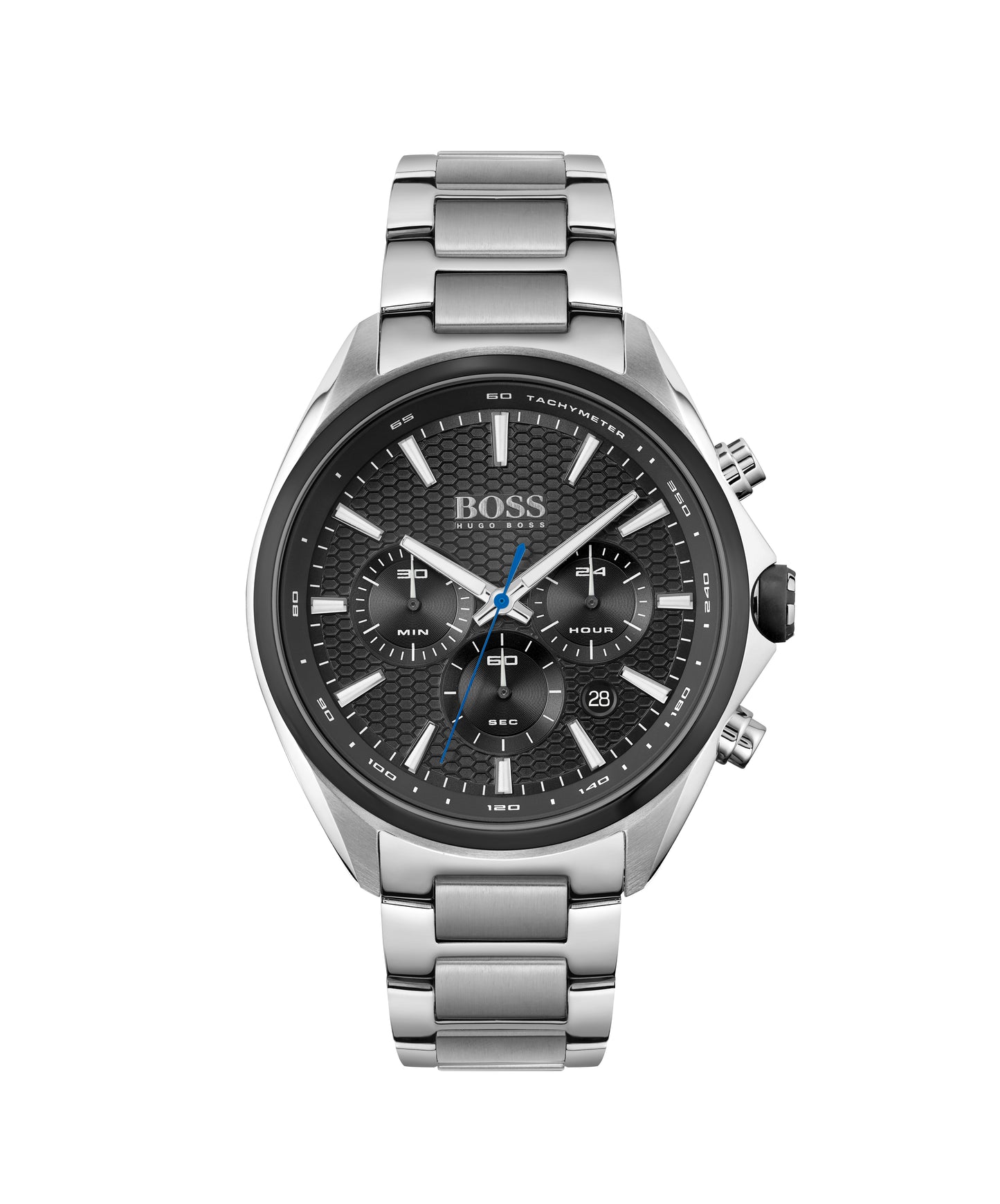 Gents Stainless Steel Black Dial Chronograph Hugo Boss Watch