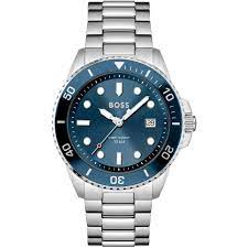 Gents Hugo Boss Stainless Steel Blue Chronograph Watch