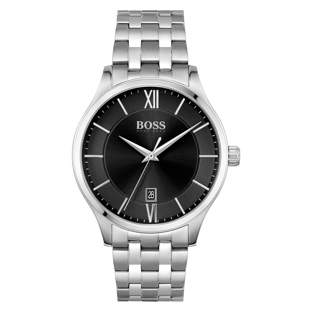 Gents Stainless Steel Hugo Boss Black Elite Watch