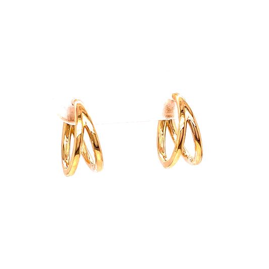 9ct Yellow Gold Double Hoop Earrings