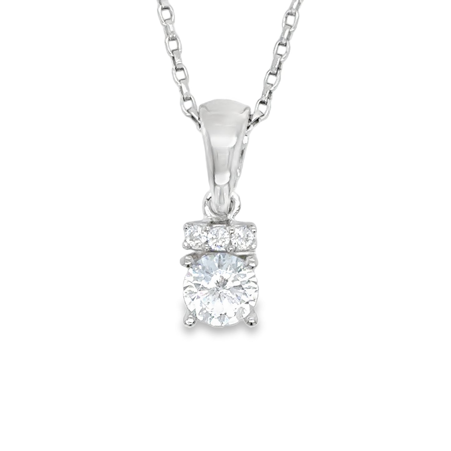 Sterling Silver Fancy CZ Pendant