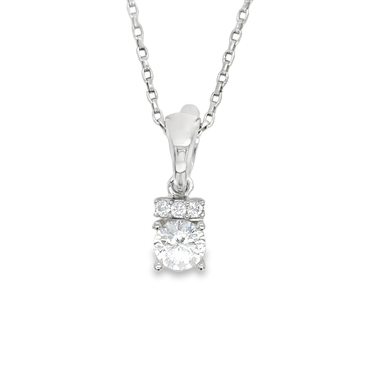 Sterling Silver Fancy CZ Pendant