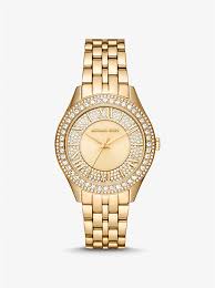 Ladies Rolled Gold Michael Kors Harlowe Stone Set 38mm Watch
