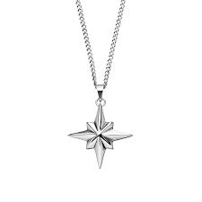 Gents Steelwear Stainless Steel North Star Pendant