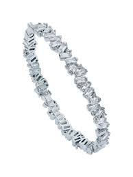 Ted Baker Clarina Silver Plated CZ Baguette Scatterl Bangle