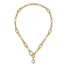 Ted Baker Timora Gold Plated Pearl Drop Necklet