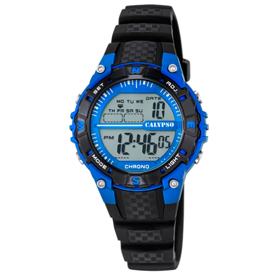 Kids Calypso Black and Blue Digi Watch
