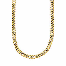 Steelwear Stainless Steel and Gold Plated Curb Necklet