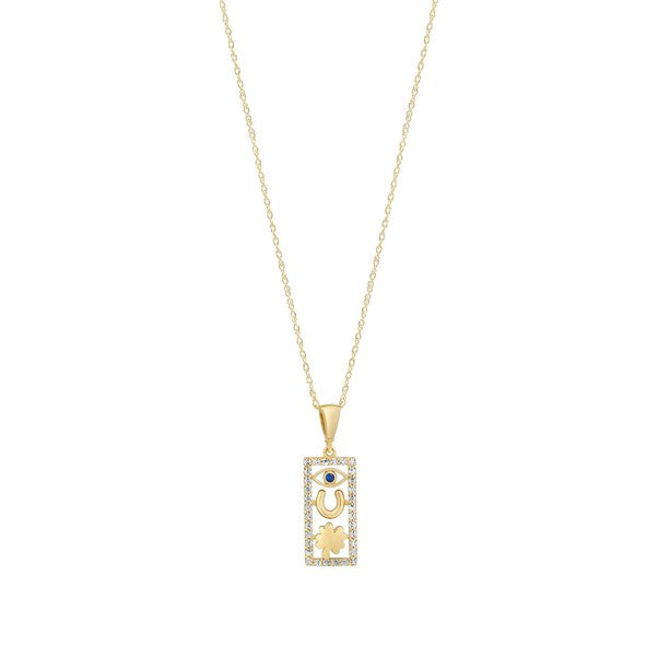 9ct CZ Lucky Charms Pendant