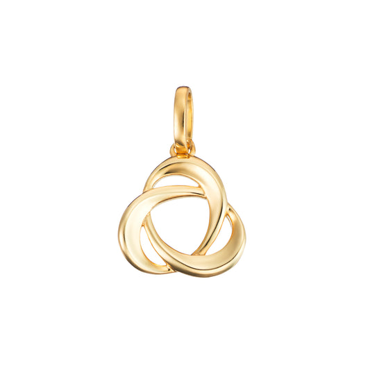 Sterling Silver Gold Plated Knot Pendant