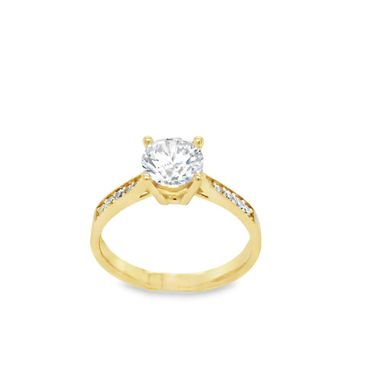 9ct Rd CZ Sol Ch Set Sh
