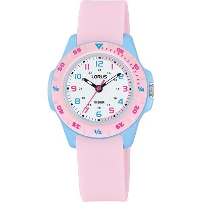 Kids Lorus Pink and Blue Tachymeter Watch