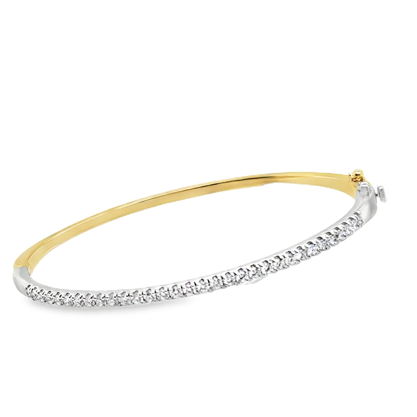 9ct Claw Set Diamond Bangle 1.00ct