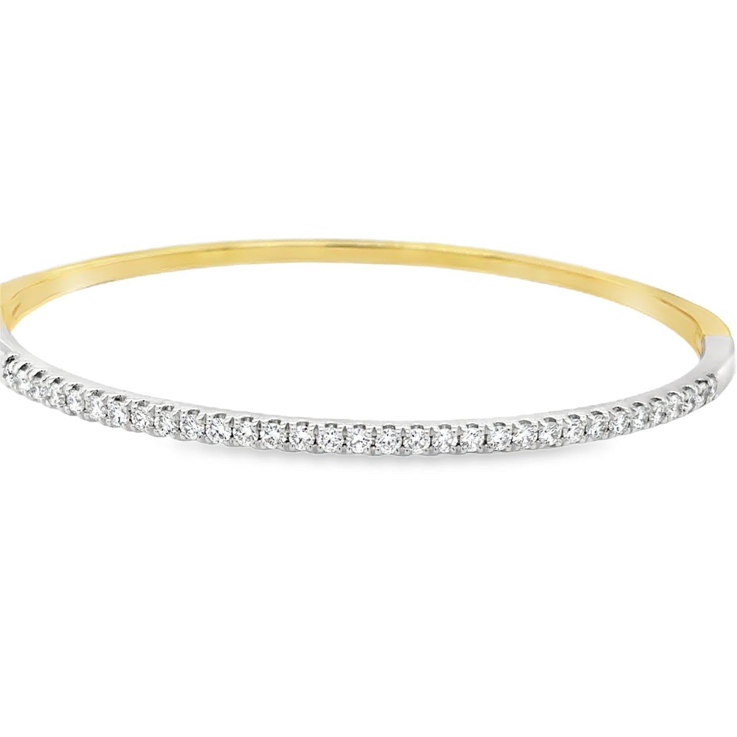 9ct Claw Set Diamond Bangle 1.00ct