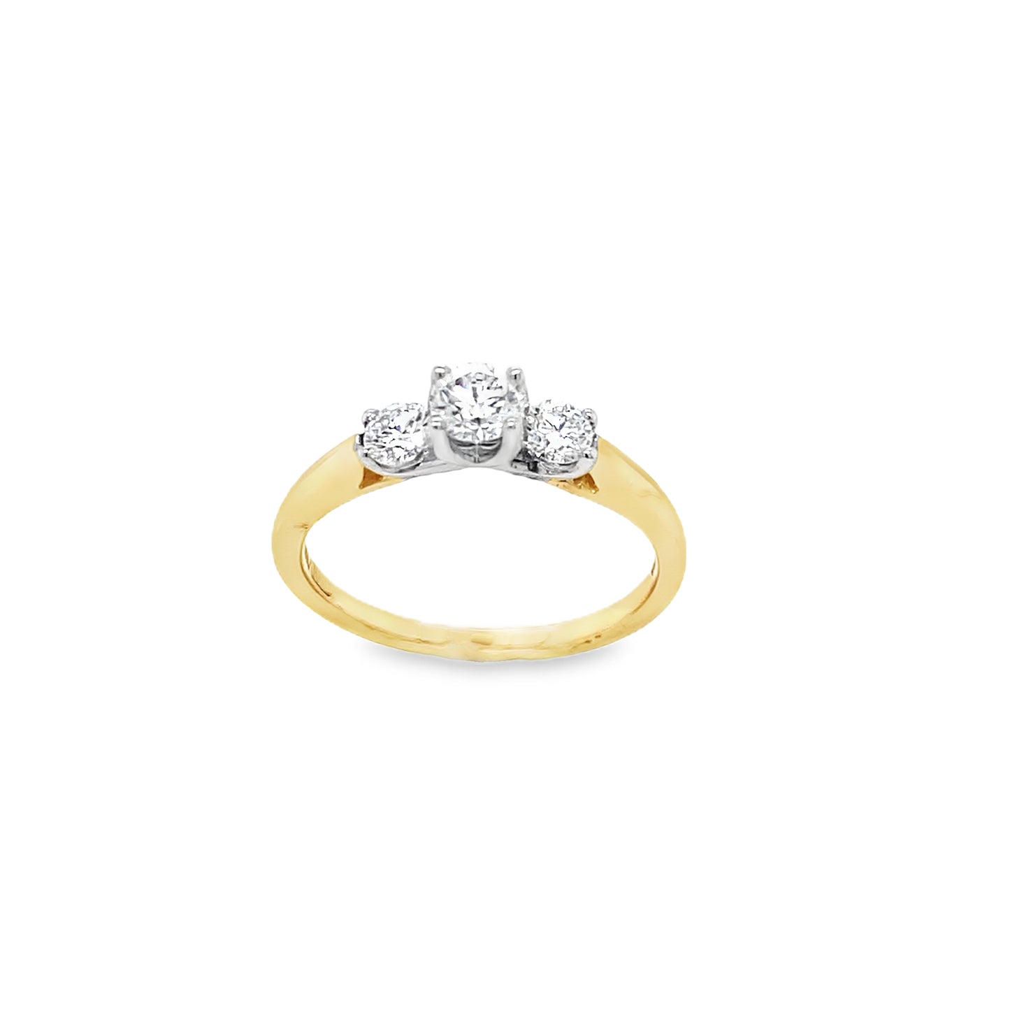 18ct Three Stone Graduated Diamond Ring .50ct