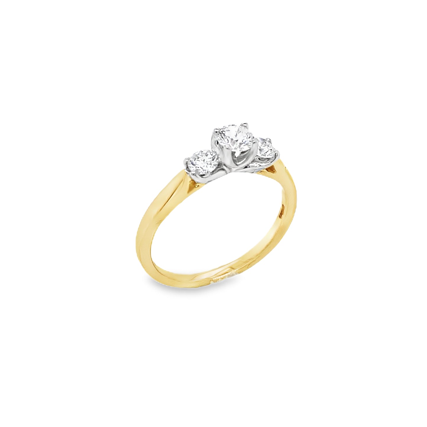 18ct Three Stone Graduated Diamond Ring .50ct