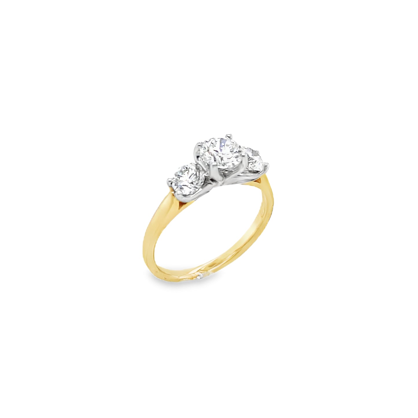 18ct Three Stone Graduated Diamond Ring 1.25ct