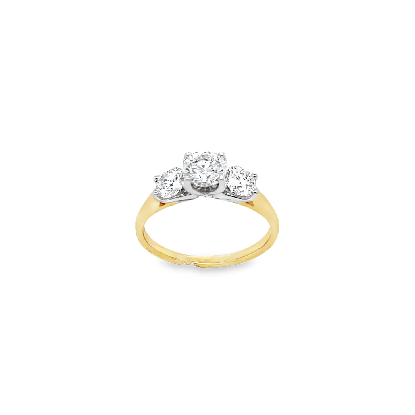 18ct Three Stone Graduated Diamond Ring 1.25ct
