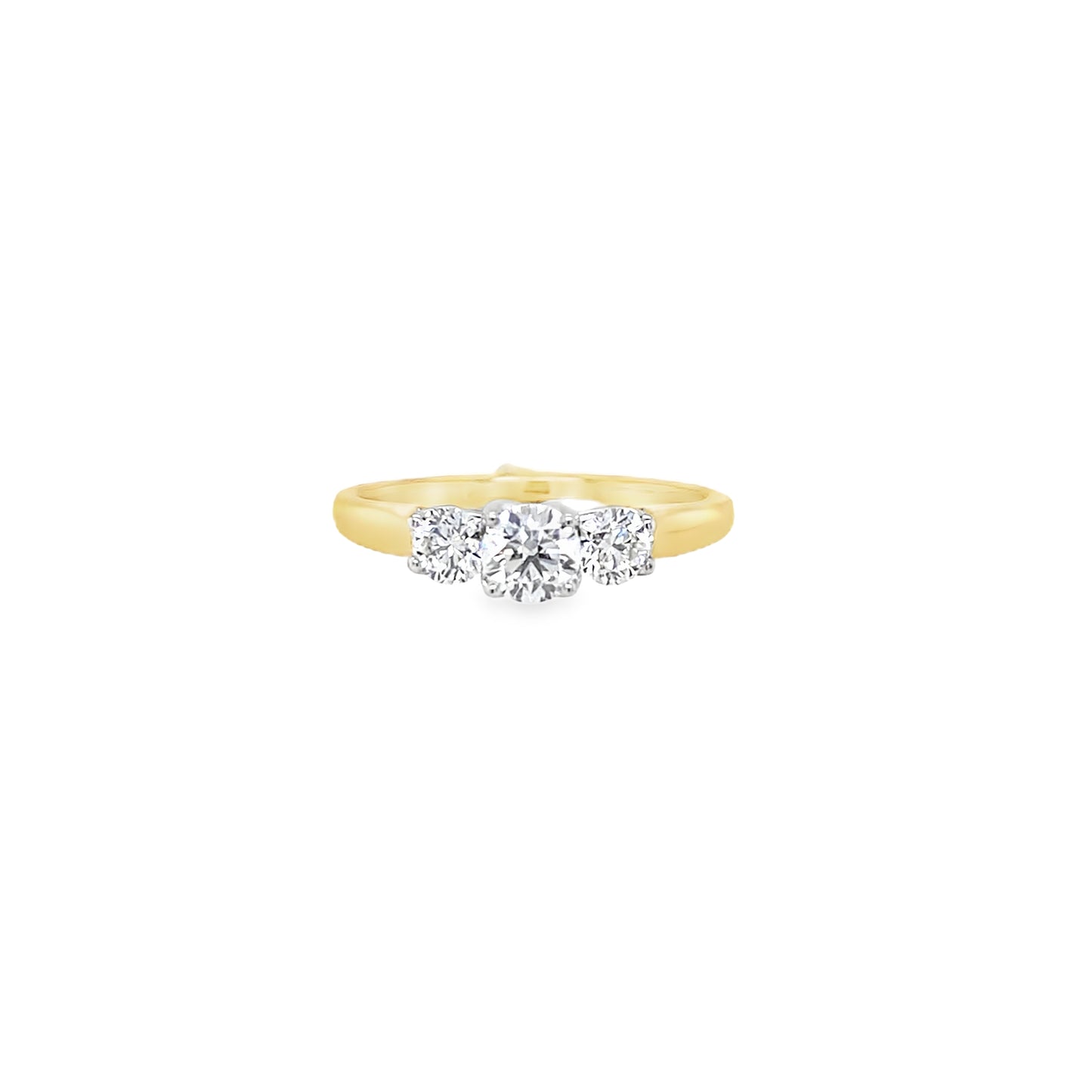 18ct Three Stone Graduated Diamond Ring .75ct