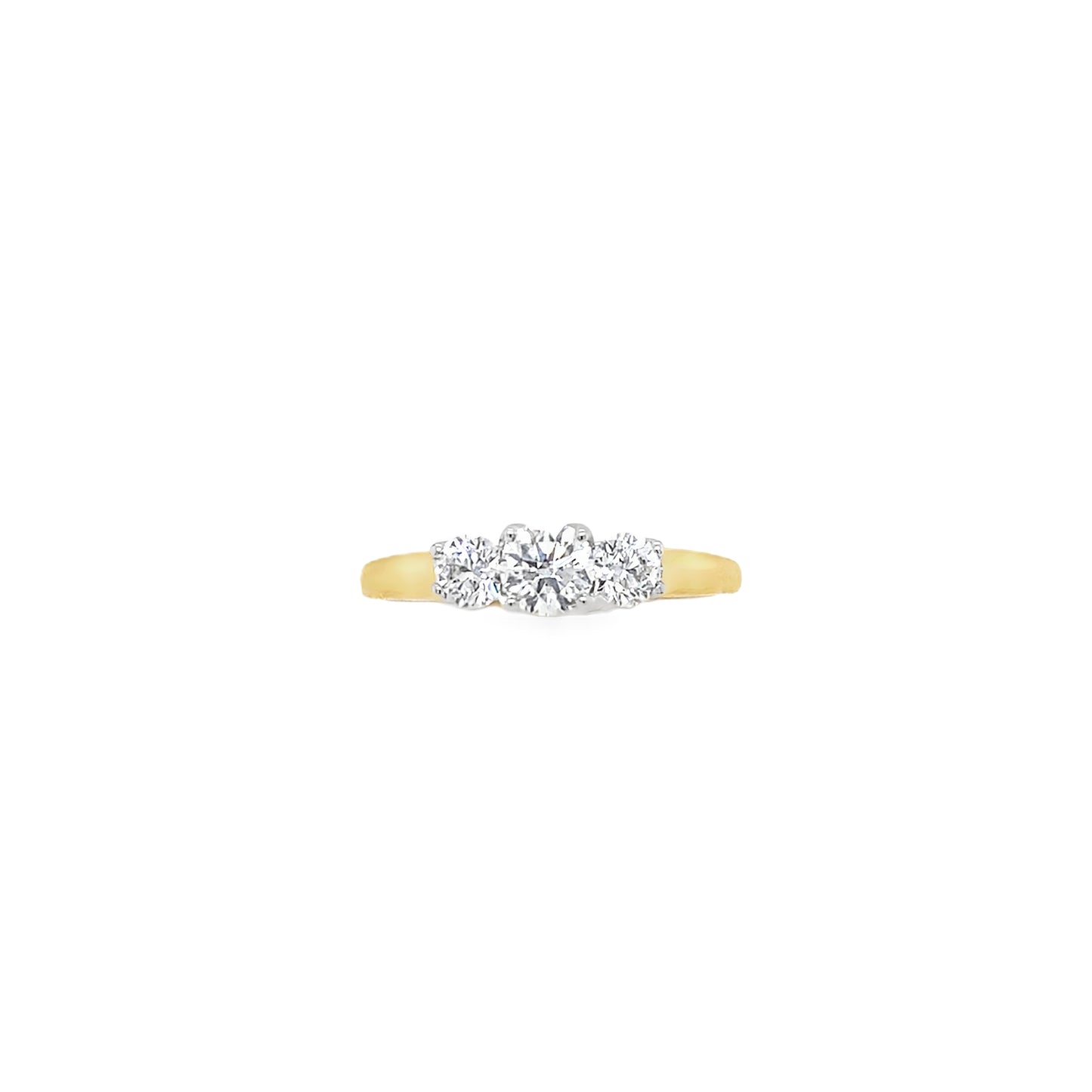 18ct Three Stone Graduated Diamond Ring .75ct