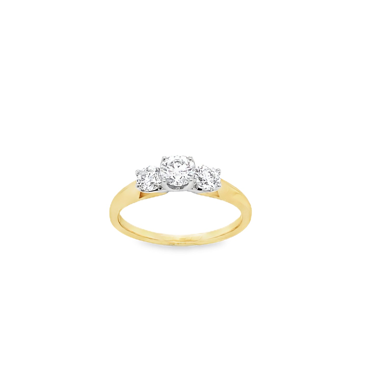 18ct Three Stone Graduated Diamond Ring .75ct