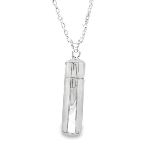 Sterling Silver Plain Memorial Ashes Holder