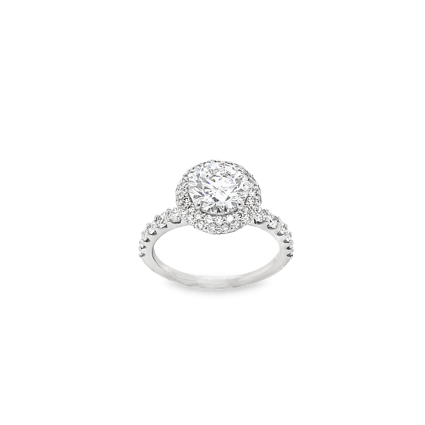 Plat Rd Brill Dbl Halo Sh Dia 1.57ct